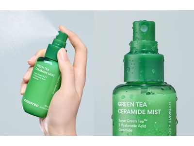 【INNISFREE】秋の乾燥シーズンに備える、うるおいバリアケアミスト 『グリーンティー セラミド ミルク エッセンスミスト』 9月1日（火）全国発売