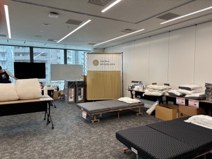 福利厚生で”快適な睡眠空間”を提案【昭和西川】高松建設株式会社で社員向け寝具販売会を開催