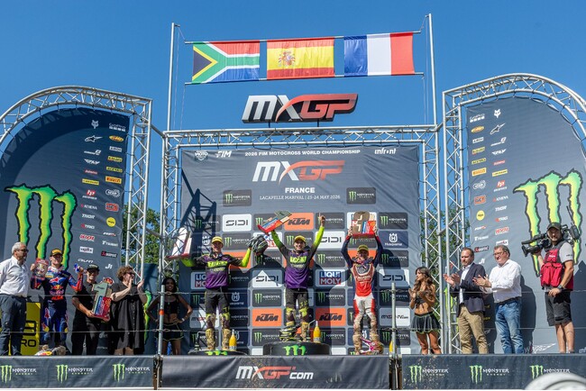トライアンフ、MX2世界選手権グランプリにおいて、TF 250-Xがブランド初となる1-2フィニッシュを達成