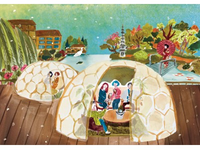 800年の歴史ある日本庭園を眺めながらシャンパンを楽しむ「ウィンタードーム」が初登場！