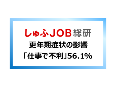 更年期症状は、女性の仕事にどんな影響を及ぼしているのか？「仕事で不利」56.1%／更年期症状の自覚「50代以上」72.0%、「力が出せない」75.2%、「特別休暇必要」57.1%