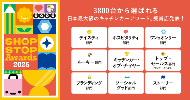 プレスリリース「日本最大級のキッチンカープラットフォームSHOP STOP、初開催となる『SHOP STOP Awards』受賞店を発表」のイメージ画像