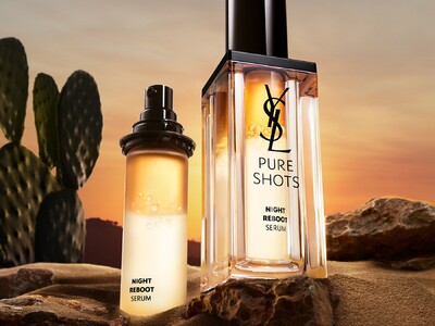 YSL No.1 毛穴ケア美容液「ピュアショット ナイトセラム」から、春にふさわしい輝く肌と印象的な目元をもたらす、限定キットが登場。