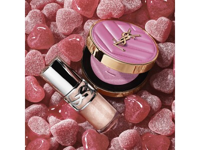 「YSL ラブシャイン」と「YSL メイクミーブラッシュ パウダー」の人気アイテムから、きらめくシュガーヴェールを纏った「YSL ラブストア コレクション」が登場。