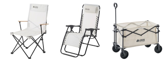 アウトドアでも白！雨・汚れ・日差しに強いテスリンメッシュ製チェア2種＆キャリーカート 新発売！