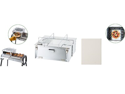簡単にオーブン料理が楽しめる！BBQグリルに置くだけの「LOGOS BBQ DE オーブン」＆専用セラミックピザプレート新発売！