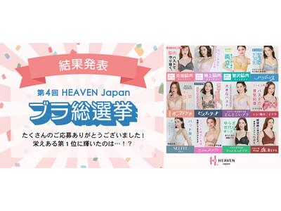 人気No. 1を決める大人気企画『第4回 HEAVEN Japanブラ総選挙』を実施！ブラ選びを選挙に見立てた看板企画の結果発表を公開！栄えある1位に輝いたのはどのブラジャー！？