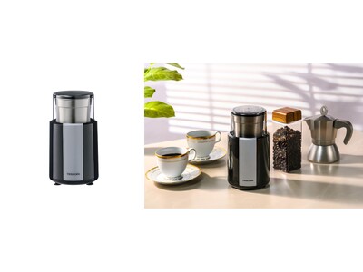 豆からのコーヒーをもっと身近に。動作音を抑えて、挽き目自在。あなた好みの一杯を。約6杯分をまとめて挽ける「コーヒーミル」新発売