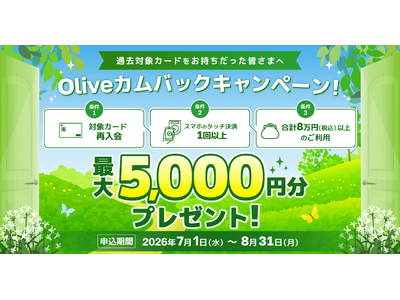 対象カードに再入会＆ご利用で最大5,000円分プレゼント！カムバックキャンペーンを開催