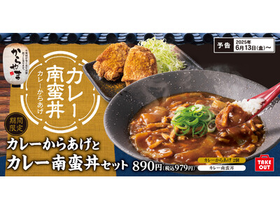 やさしい旨味がやみつきの出汁カレーを堪能「カレーからあげとカレー南蛮丼セット」からやまに新登場!