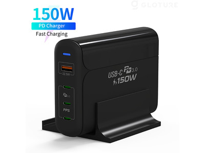 ★新商品★「150W DESK CHARGER」をGLOTURE.JPで販売開始[USB-A+USB-Cx3/PPS/PD3.0]