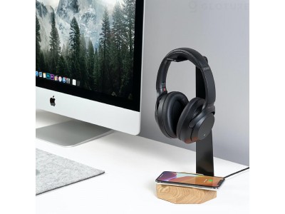 【高速ワイヤレス充電】Qi対応スマホのワイヤレス充電も可能「OAKYWOOD 2-in-1 ヘッドフォンスタンド」をGLOTURE.JPで販売開始