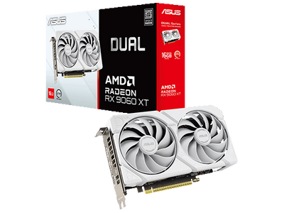 ASUSから、AMD Radeon RX 9060 XT ホワイトカラーデュアルファン