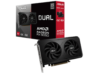 Radeon デュアルファン グラフィックボード ASUSから、Radeon RX 9050 デュアルファン搭載オーバークロック