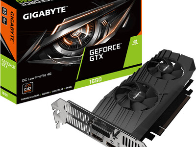GIGABYTE製 GeForce GTX 1650 搭載 ロープロファイル対応 グラフィックボード 発売