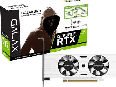 【玄人志向】GeForce RTX 3050 ホワイトカラーのデュアルファン搭載 ロープロファイル対応グラフィックボード『GK-RTX3050-E6GB/WHITE/LP』発売