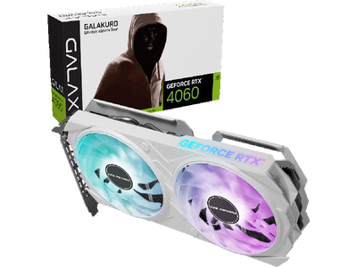 GeForce RTX 4060 ホワイトカラーの2連ファングラフィックボードと