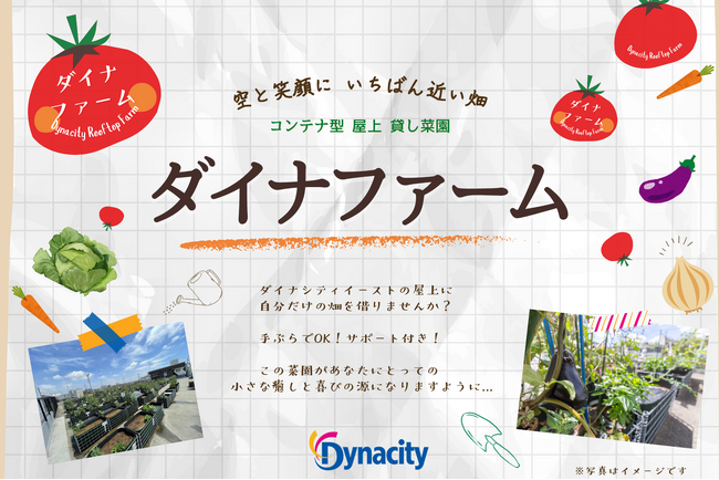 【ダイナシティ】富士山を望める屋上店舗棟を利用した貸し菜園「ダイナファーム」を2025年9月に開園。