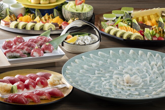 『ホテル桜 嬉野』開業3周年。佐賀牛やお造りが並ぶ夕食ビュッフェに、まぐろ寿司やふぐ料理、嬉野茶スイーツが登場。