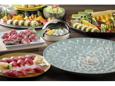 『ホテル桜 嬉野』開業3周年。佐賀牛やお造りが並ぶ夕食ビュッフェに、まぐろ寿司やふぐ料理、嬉野茶スイーツが登場。