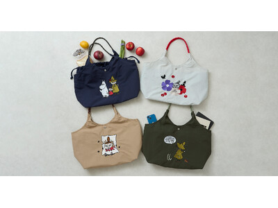 【ムーミン】新登場！刺繍の美しさと実用性を両立した「大人可愛い保冷・保温機能付きのトートバッグ」ムーミンやリトルミイ、スナフキンを刺繍にした大容量のバッグは毎日の買い物やお出かけなど日常使いで大活躍！