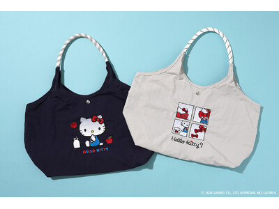 【ハローキティ】新登場！贅沢な刺繍の美しさと頼れる実用性をこのひとつに。甘すぎない大人の愛らしさでいつもの装いに品のある華やかさをプラス。大人女子の毎日のお買い物からお出かけまでシーンで選べる3サイズ