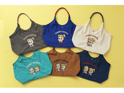 【OSAMU GOODS】新登場！レトロポップなジル＆ジャックを贅沢な刺繍で表現。軽量なのに頼れる収納力。軽撥水＆肩掛けしやすいロープハンドルで毎日の買い物から旅行まで幅広く活躍する可愛いトートバッグ