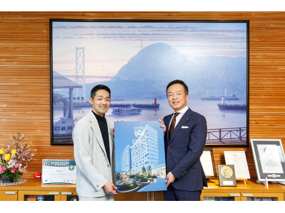 【リゾナーレ下関】山口県下関市 前田晋太郎市長を表敬訪問し、世界最大の英文週刊ニュース誌「TIME」が選...