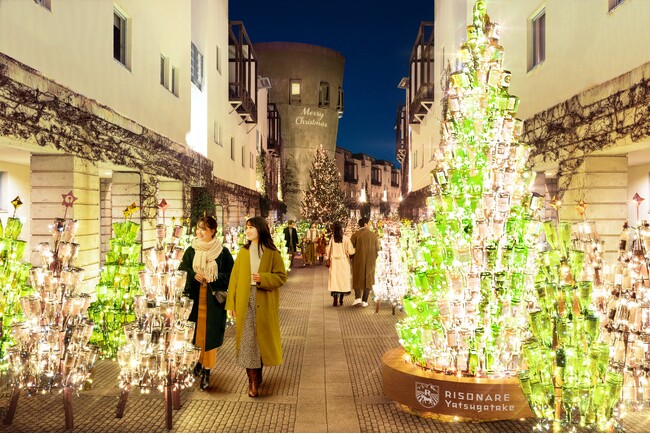 【リゾナーレ八ヶ岳】山梨県産ワインのボトル1万2千本が輝く「ワインリゾートクリスマス2026」開催