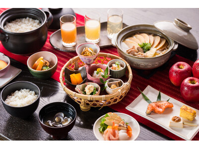 【星野リゾート　青森屋】秋が旬のりんごを食べて朝からシャキッと元気になる「シャキッとりんご朝食」新登場！...