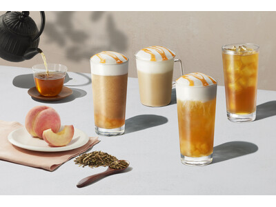 「スターバックス ティー & カフェ」秋の新商品は“ふんわり”ムースのティー体験！ほうじ茶と白桃の果実感...