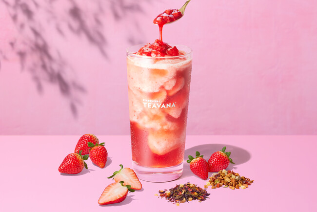 ティーを楽しむ「スターバックス ティー ＆ カフェ」春の新商品第二弾　『ストロベリー & ダブル ティー フローズン』が3月9日（月）登場