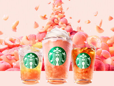 桃づくしの夏がスタート！　とろけるご褒美、シュワッと爽快、ごろっと満足、3種のビバレッジが2026年6月24日(水)より登場