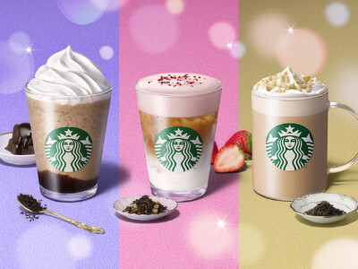 スターバックス“ホリデーシーズンのティーパーティー　”華やかなストロベリー、本格ロイヤル ミルク ティー、アールグレイ×チョコレート。3種のティービバレッジを11月2日（月）より発売