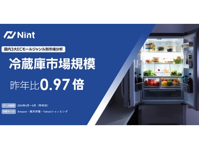 ECモールの冷蔵庫市場規模は、0.97倍で微減