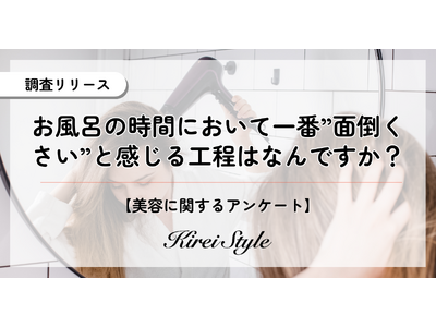 お風呂の時間で1番面倒なこと、第2位は「シャンプーをする」で12.3%、47.2%の圧倒的1位とは？