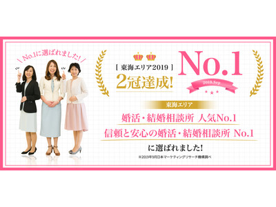 愛知県に特化した、仲人型結婚相談所！プリヴェール株式会社が、日本マーケティングリサーチ機構の調査で2年連続No.1を獲得しました。