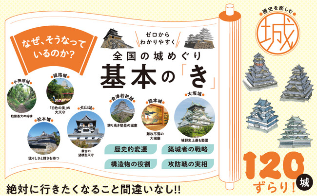 全国のお城ファン必携！ 迫力のあるビジュアルで歴史を体感する『歴史を楽しむ 城の見方・歩き方』発売（6/10）。