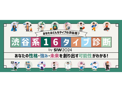 SIW2024連携コンテンツとして、「渋谷系16タイプ診断」を開始！質問に応えるだけで、どんなタイプの渋谷民かがわかる！