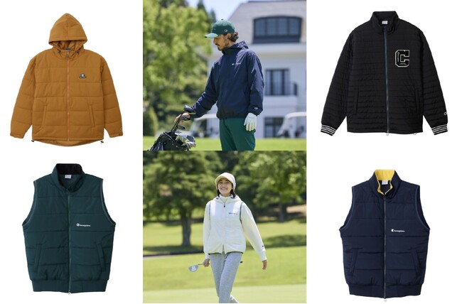 チャンピオン、優れた保温性と洗練されたデザイン性を兼ね備えたスポーツ＆ゴルフウェアの新作アウターが登場