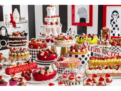 【ヒルトン東京】『ストロベリーモノクロ・ガールズパーティー』スイーツビュッフェ