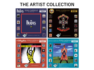 海外アーティストのアルバムジャケットやロゴをデザインしたピンズカプセルトイシリーズ『THE ARTIST COLLECTION』第５弾の発売が決定！「THE BEATLES」など4アーティストが登場！