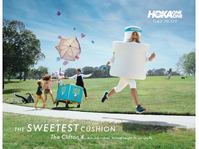 「走るマシュマロ」を見つけて Facebookに投稿しよう！HOKA ONE ONE では、10月5日(木) より「 THE SWEETEST CUSHION キャンペーン」を実施します