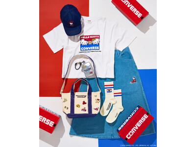 PLAZA限定！クラシックでカジュアルな「CONVERSE×HELLO KITTY」アパレルコレクション発売
