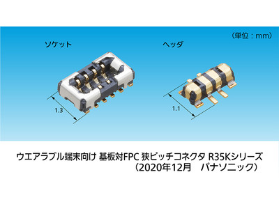 ウエアラブル端末向け 基板対FPC 狭ピッチコネクタ R35Kシリーズを製品化