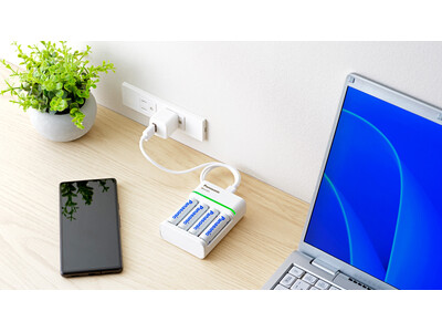 充電式ニッケル水素電池「エネループ」に対応したUSB Type-C入力の急速充電器を新発売