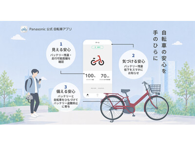 パナソニック サイクルテック、「Panasonic 公式 自転車アプリ」を2026年12月に提供開始