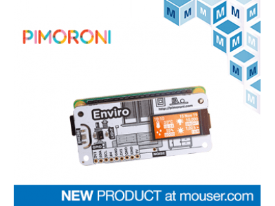 マウザー、Pimoroni社の屋内センサデータへのリモートアクセスを可能にするRaspberry Pi用「PIM486 Enviro」の取り扱いを開始