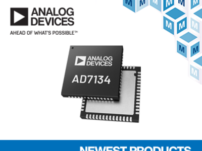 マウザー、アナログ・デバイセズ社の高性能テスト・計測向けA/Dコンバータ「AD7134」の取り扱いを開始