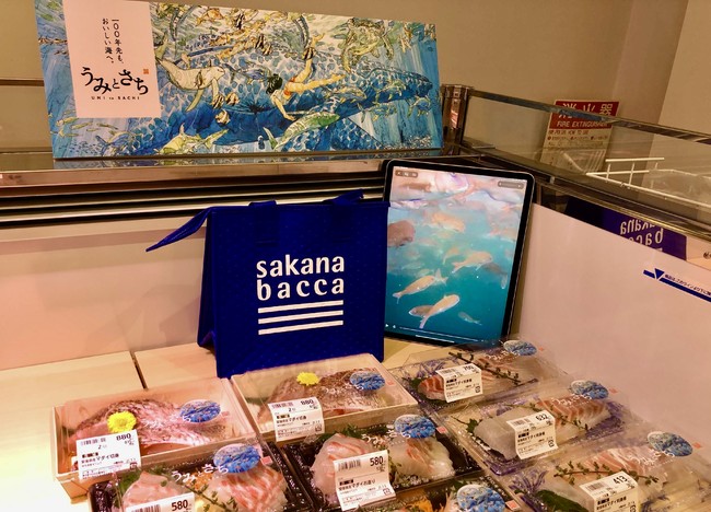 ウミトロン、フーディソンと協業し、「うみとさち(日本初ASC認証取得真鯛)」を販売開始。魚屋「sakana bacca」で、リモート餌やりイベントを開催